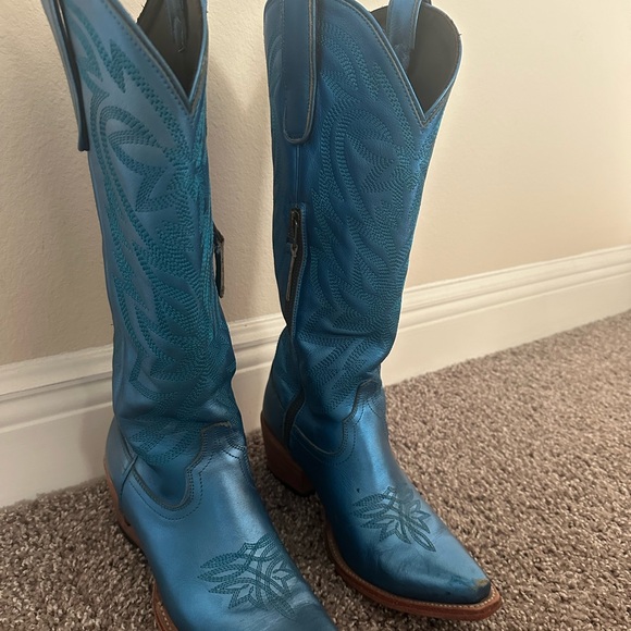 Blue Heeled Boots - Picture 15 of 15